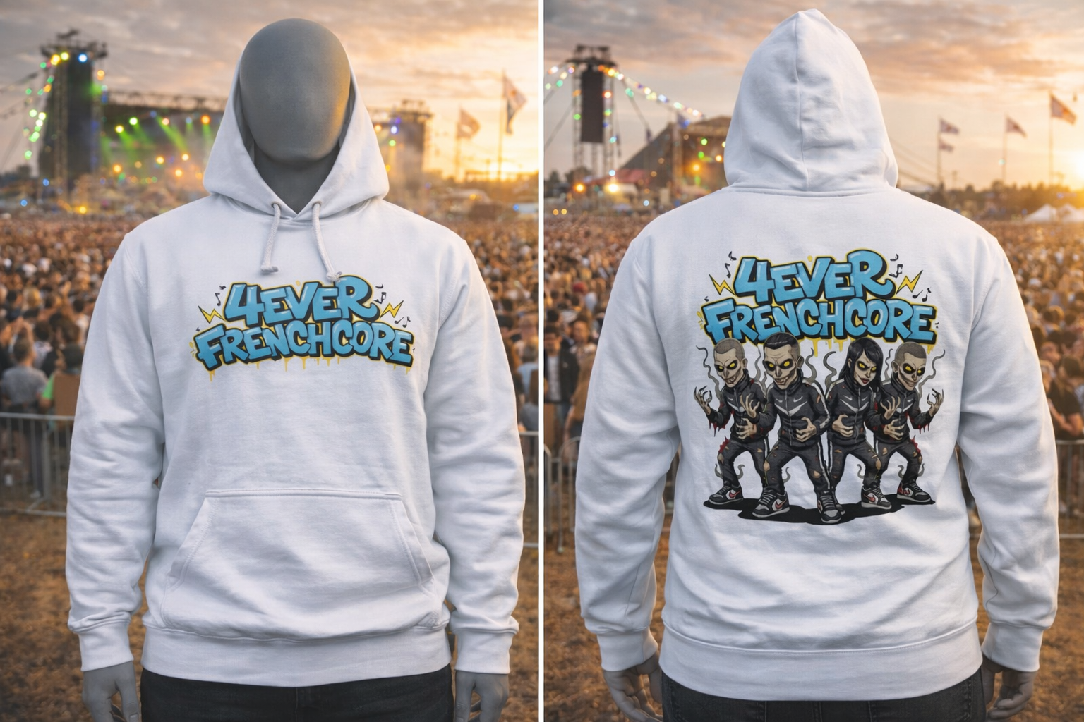 4ever Frenchcore zombie Hoodie