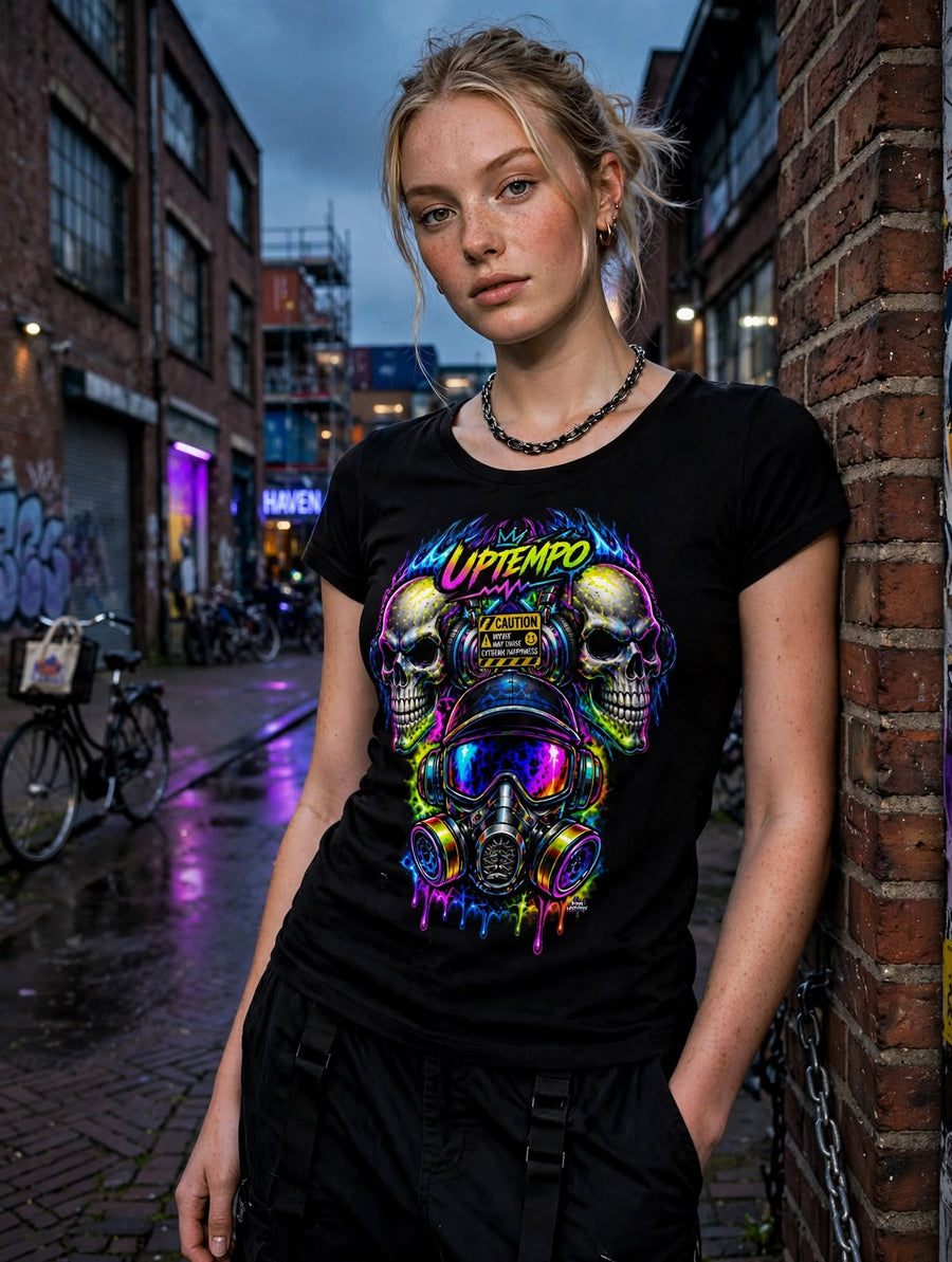 Ladies Uptempo Back Cut Tee | Hardcore & Rave