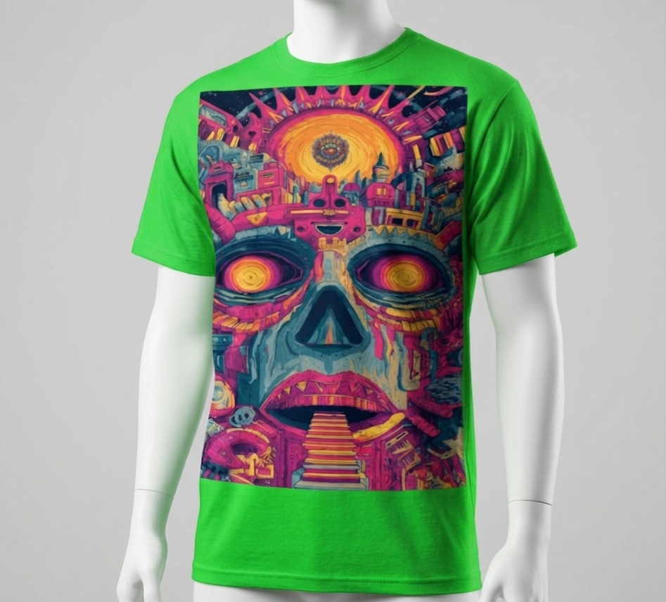 Neon Skull City Tee