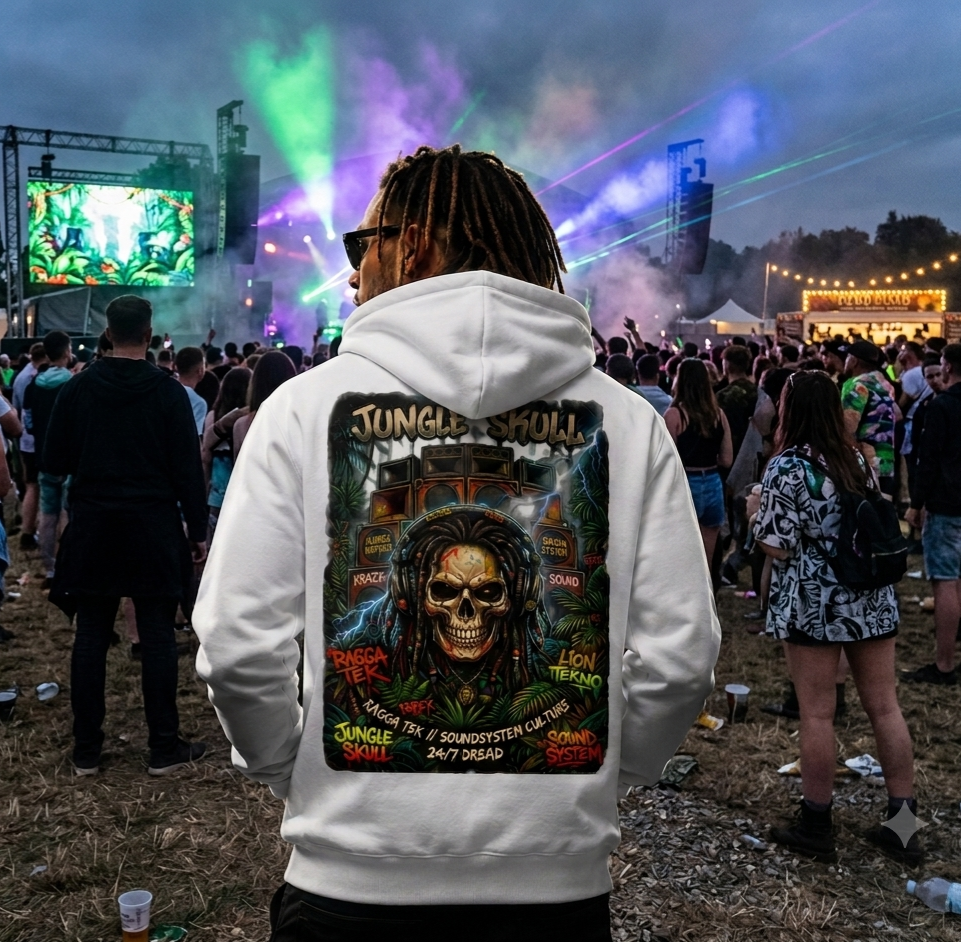 JungleSkull Vest – Voor de echte Jungle & RaggaTek liefhebber
