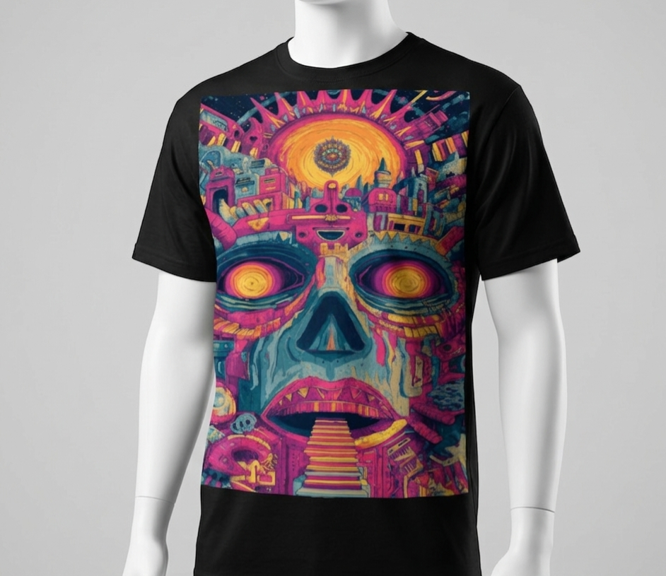 Neon Skull City Tee