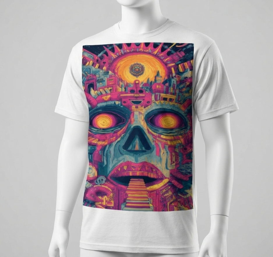 Neon Skull City Tee